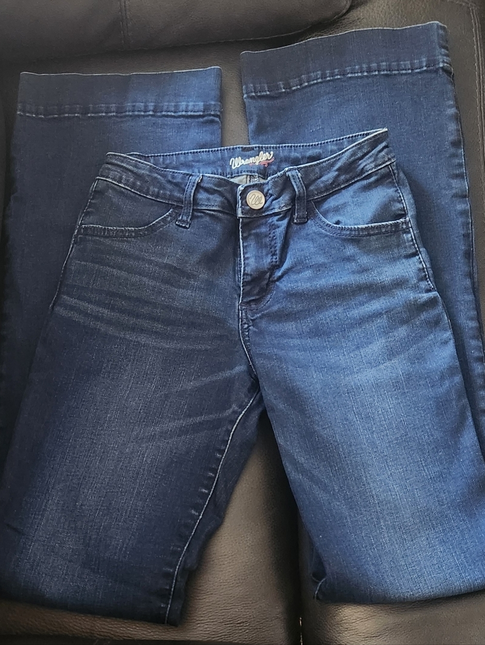 Wrangler Dark Wash Wide Leg Slacks